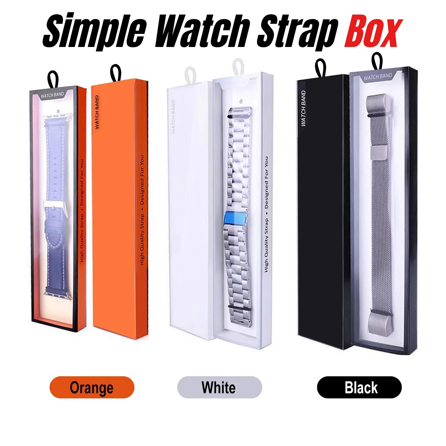Box Case Paper Pack Simple Watch Strap for Apple Watch Band 6 5 4 3 38/40/42/44MM IWatch Series Band 20MM 22MM