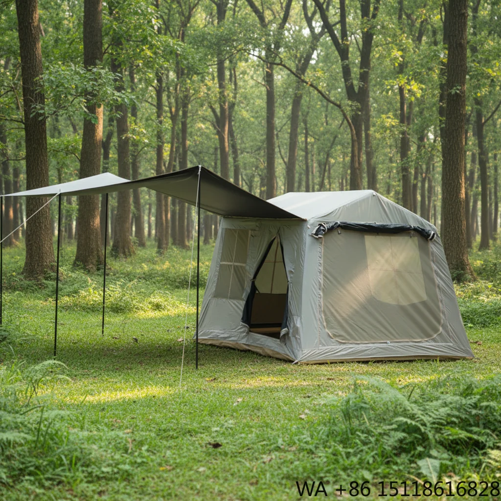 Outdoor Camping Tent Waterproof - 6.5+9 4.6平方メートル 1～4人用 アウトドア キャンプ オールインワン