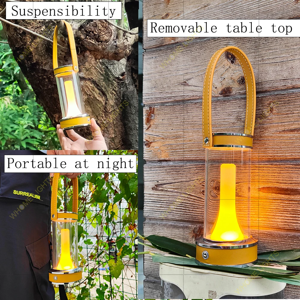 Halloween new LED rechargeable portable table lamp, can be used for outdoor camping light restaurant bar children's bedside lamp