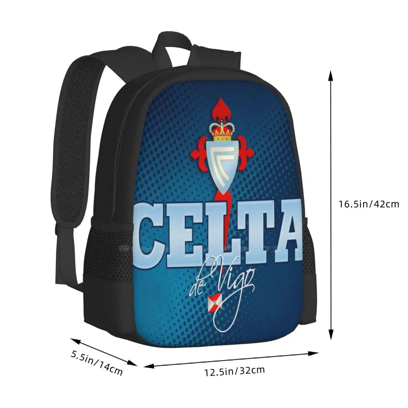 Mochila del Fc Celta Vigo para estudiantes universitarios, diseño de patrón, bolsas de fútbol, Celta Vigo, España, Celestial, España, deporte, Amiens