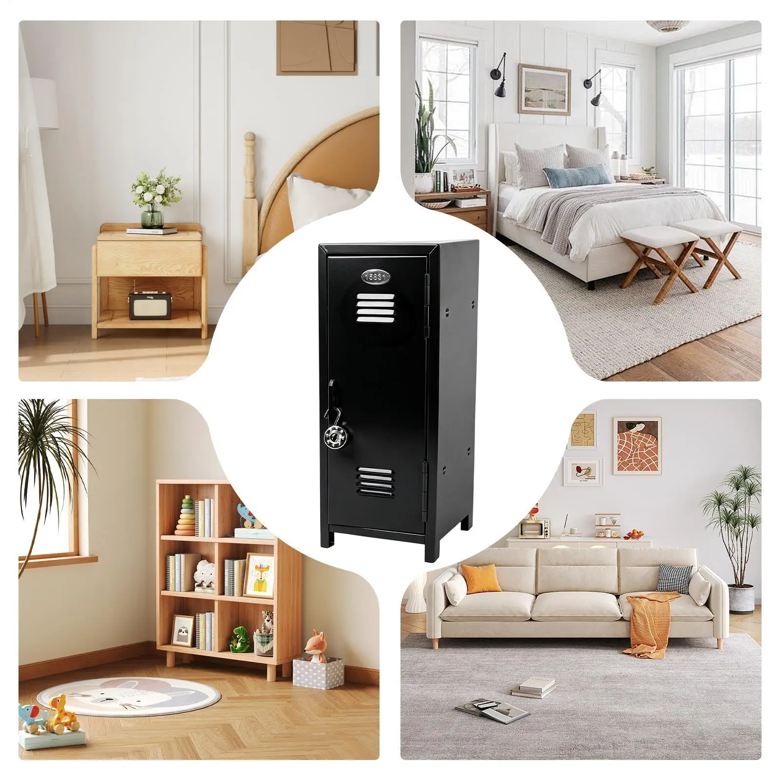 

Mini Locker Compact Lockable Organizer Safe Mini Metal Locker Storage For School Home Office Desktop Kids Room Bedroom Playroom