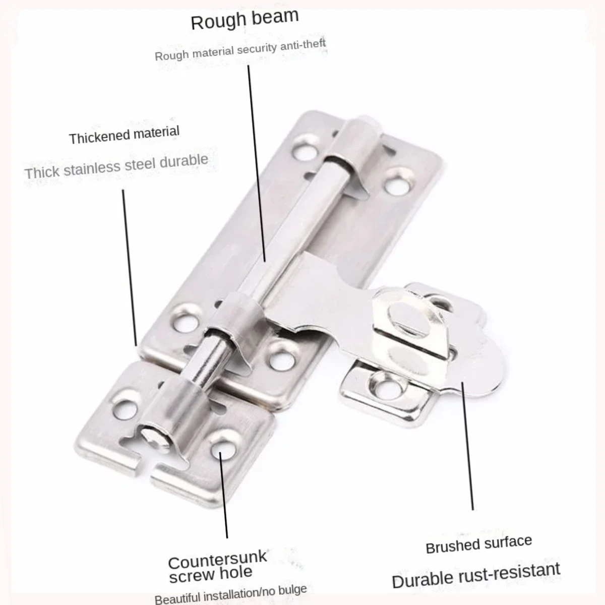 強力な固定 4 インチ 5 インチ 6 インチハードウェア盗難防止ドアロックステンレス鋼ボルトラッチ南京錠クラスプ