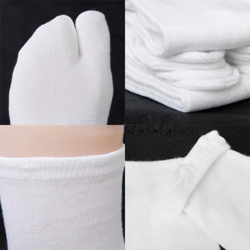 3 Pairs Japanese Unisex Fiber Two Finger Socks Flip Flop Sandal Split Toe Tabi Geta Socks