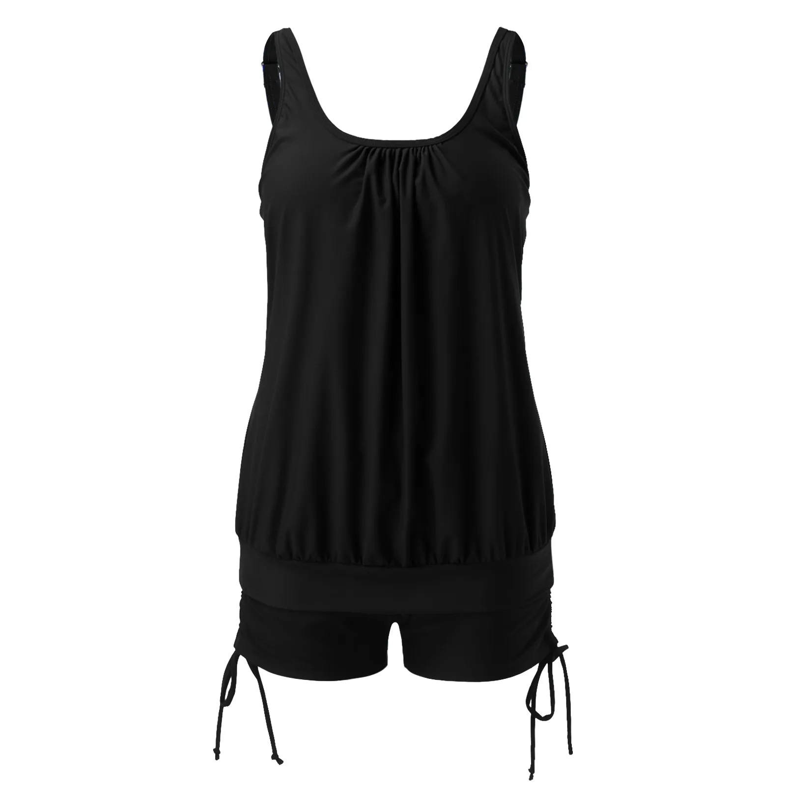 Tankini para mujer, traje de baño clásico plisado, triangular, novedad de verano, 2024