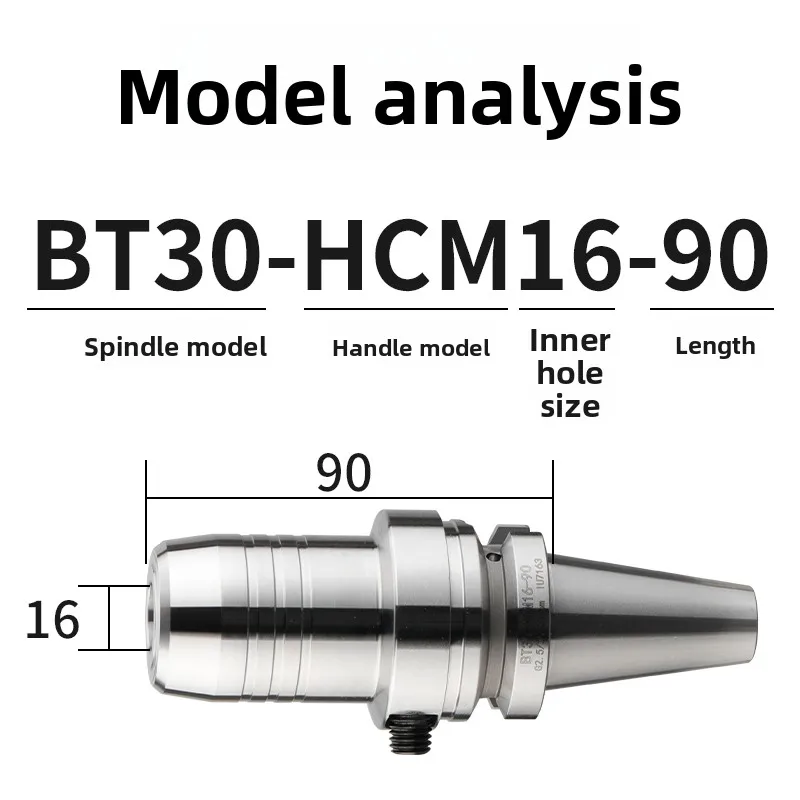BT30 BT40‑HCM Hydraulic Tool Holder High Precision  Run‑out Hydraulic Chuck for Carbide End Mill CNC Machining Center