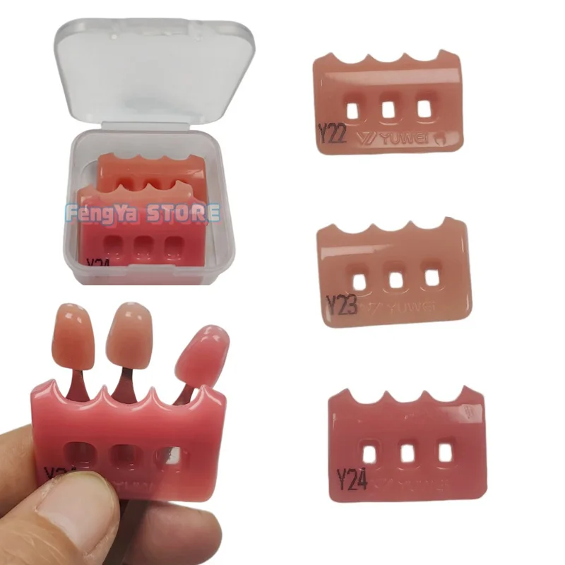 3Pcs/Set Dental SHOFU Style Gumy Shade Guide Gingival Indicator Color Plate Indicator Gum Guide Gencive Dentist Lab Tools