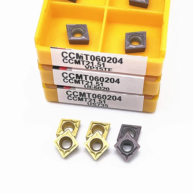 10個CCMT060204 CCMT060208 CCMT09T304 CCMT09T308 CCMT120404 CCMT120408 VP15TF UE6020 US735旋削工具超硬