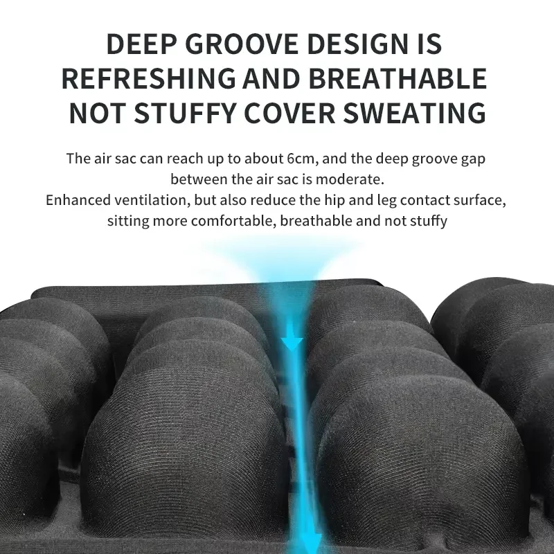 for Waterproof USB Massage Adjustable Inflatable Pressure Relief Alternating Air Flow Anti-bedsore Heating Portable Cushion