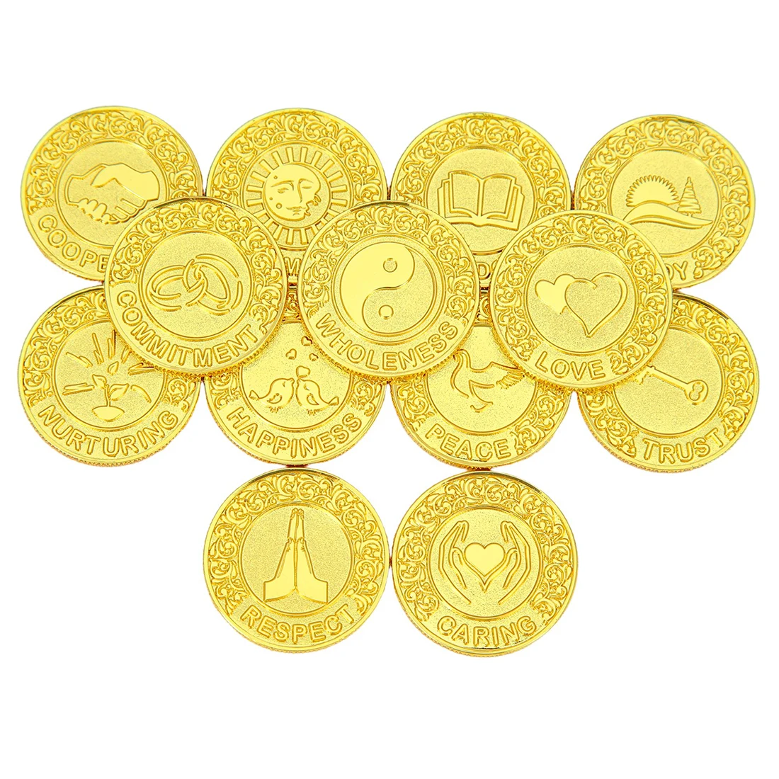 13pcs Wedding Arras Metal Ceremony Souvenir Arrhae Unity Coins for Women Jewelry Ceremony Gift