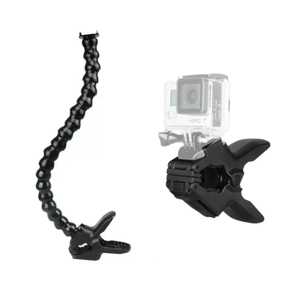

Universal Flexible Gooseneck Clamp Mount Adjustable Long Flex Arm Clip Holder for GoPro Hero 12 11 10 9 8 7 Sports Camera