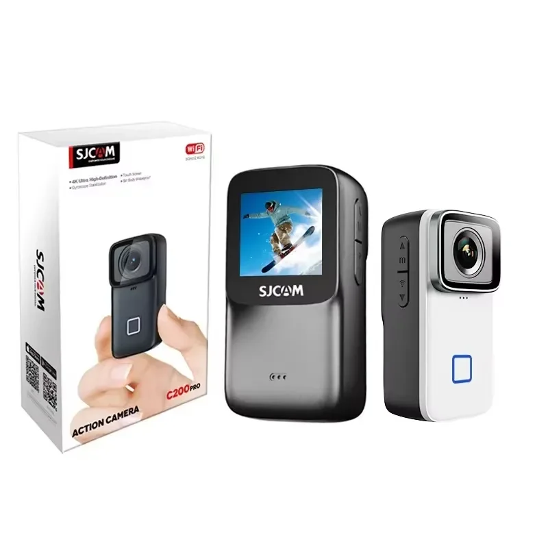 For SJCAM C200 Pro 4K Portable Action Camera 5M Waterproof Body FHD 6-Axis GYRO Video 5G WiFi Night Vision Sports DV MicroSD