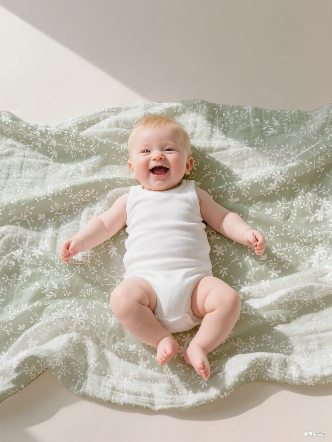 

HappyFlute New 120*110CM Muslin Baby Blanket Material is Soft and Breathable Suitable For Children Infants And Newborns