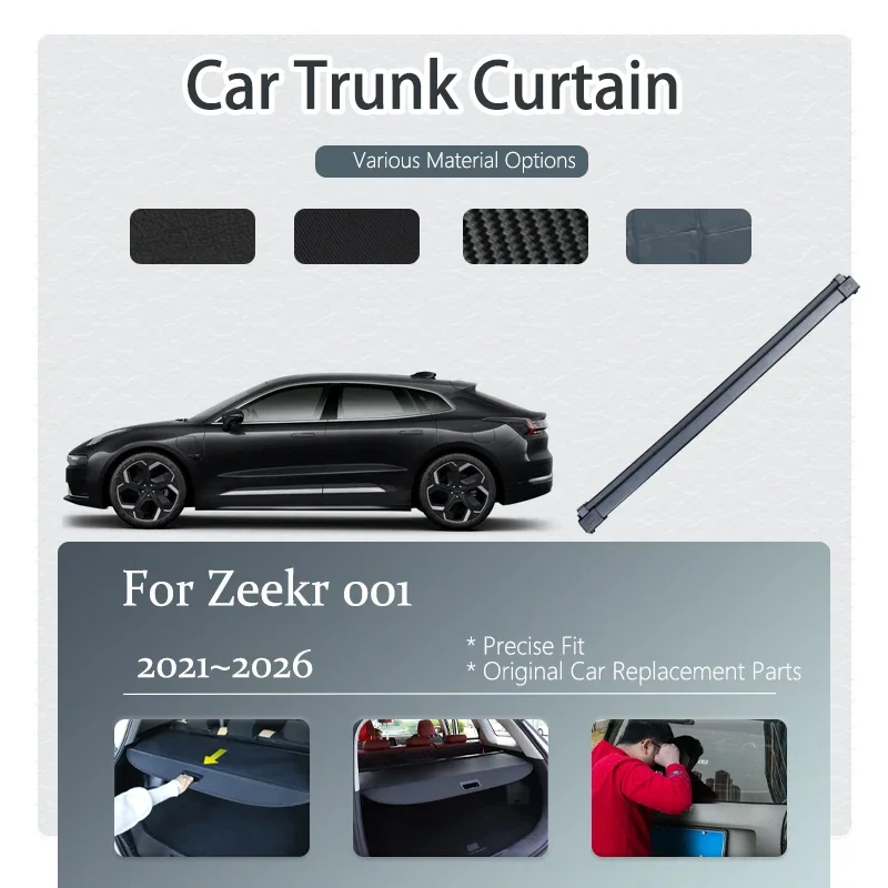 

Car Trunk Curtain Covers For Zeekr 001 2021 2022 2023 2024 2025 2026 Retractable Rack Partition Shelters Shades Auto Accessories