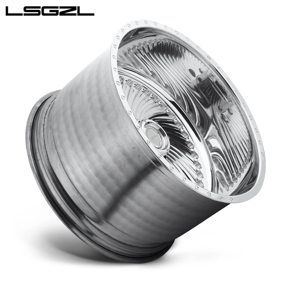 LSGZL Forged Wheel 20 22 24 26 28 Inch Drag Jante Passenger Car Wheel 5x120 6x139.7 5x114.3 5x130 5x120.65 for off Road Wheel