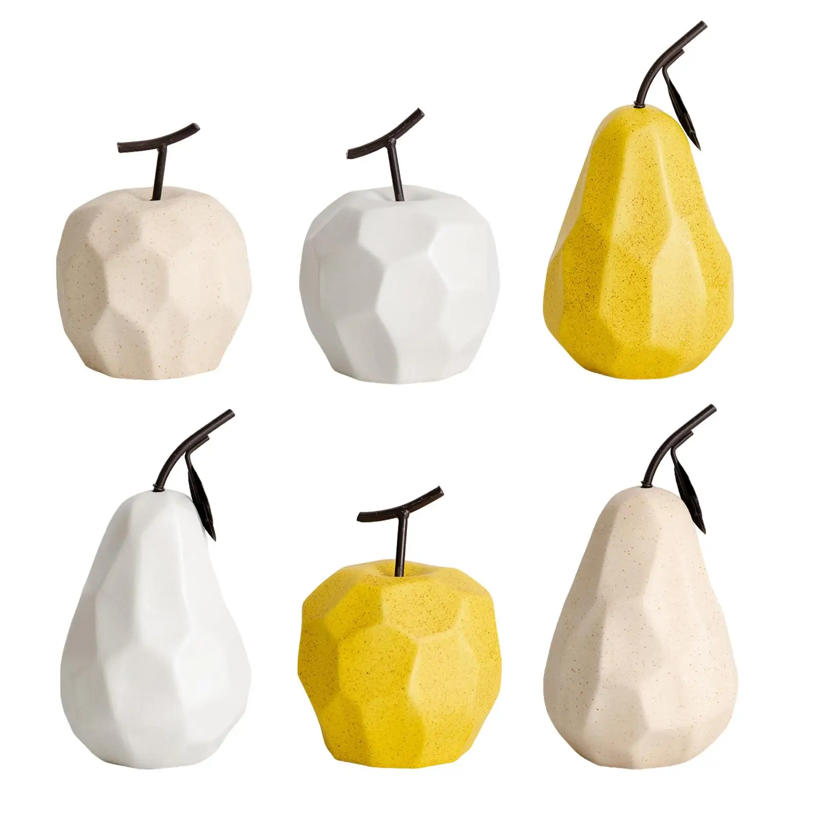 

Ceramic Fruit Sculpture Nordic Home Decor Statue for Party Desk Living Room