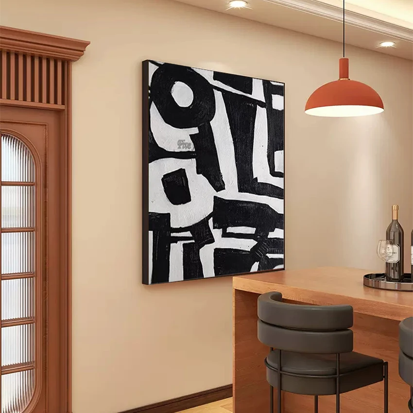 

Абстрактные картины, холст, картина ручной работы, современное черно-белое искусство, текстурированная стена, без рамки, украшение гостиничного номера