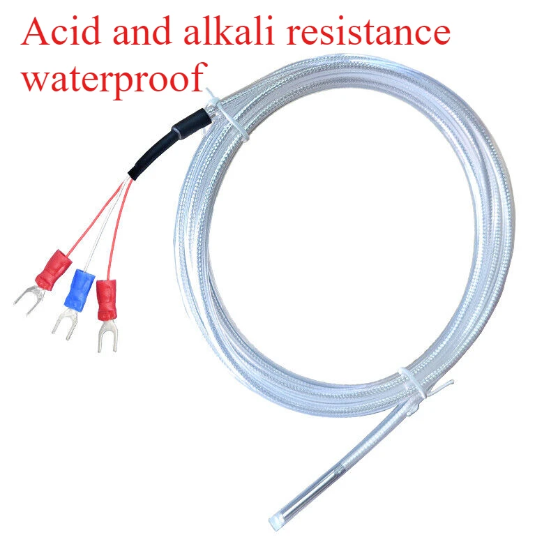 PT100/PT1000 thermal resistance PTFE electroplated sensor probe waterproof