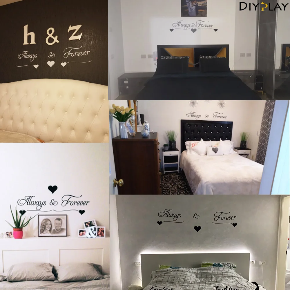 Romantic Love sentence Wall Stickers For Bedroom Wall Decor Home Decorative stickers Self-adhesive Home decor Pegatinas de pared