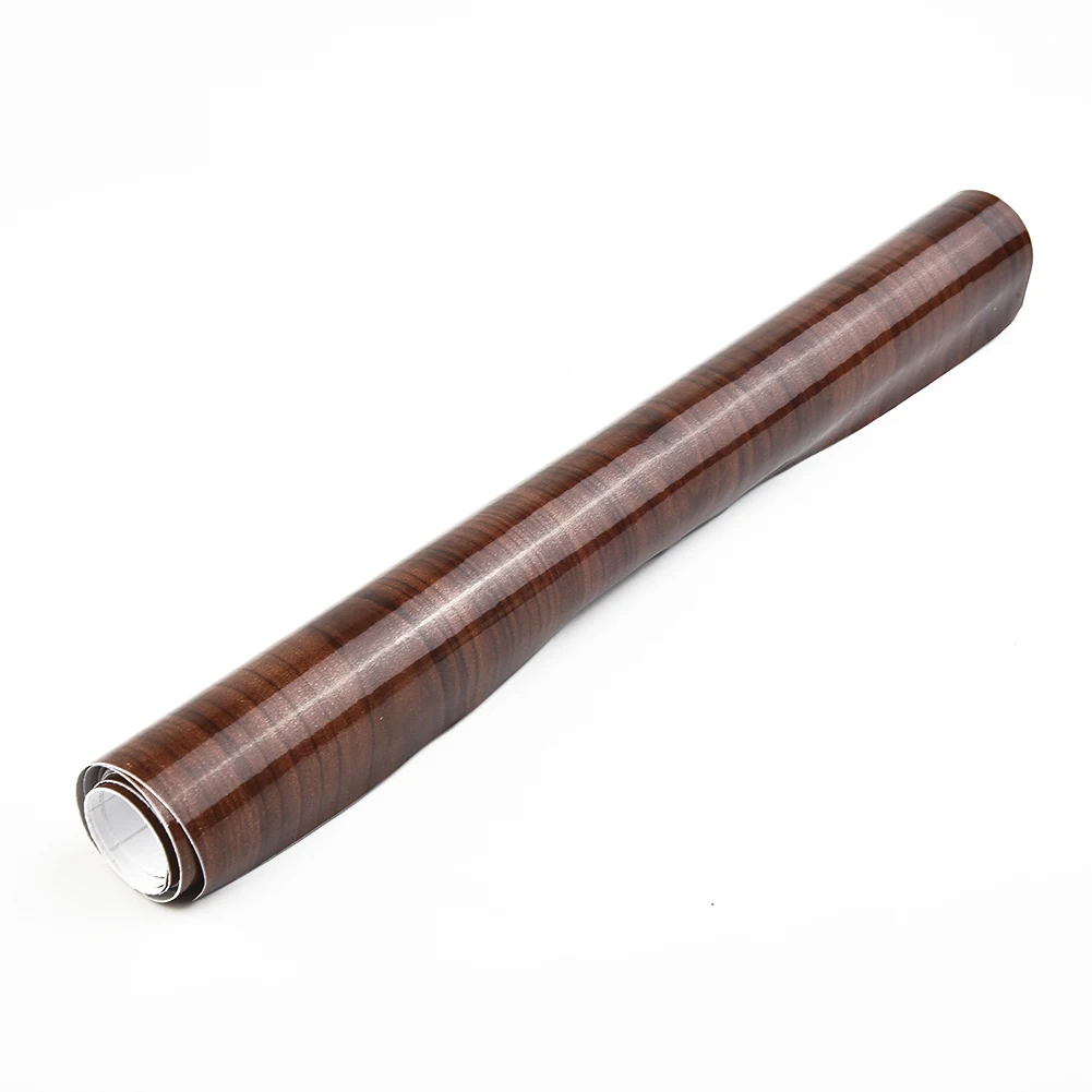 Wrap Car Sticker Accessories DIY Decal Film High Glossy Interior Moisture proof Waterproof Wood Grain 1M Useful