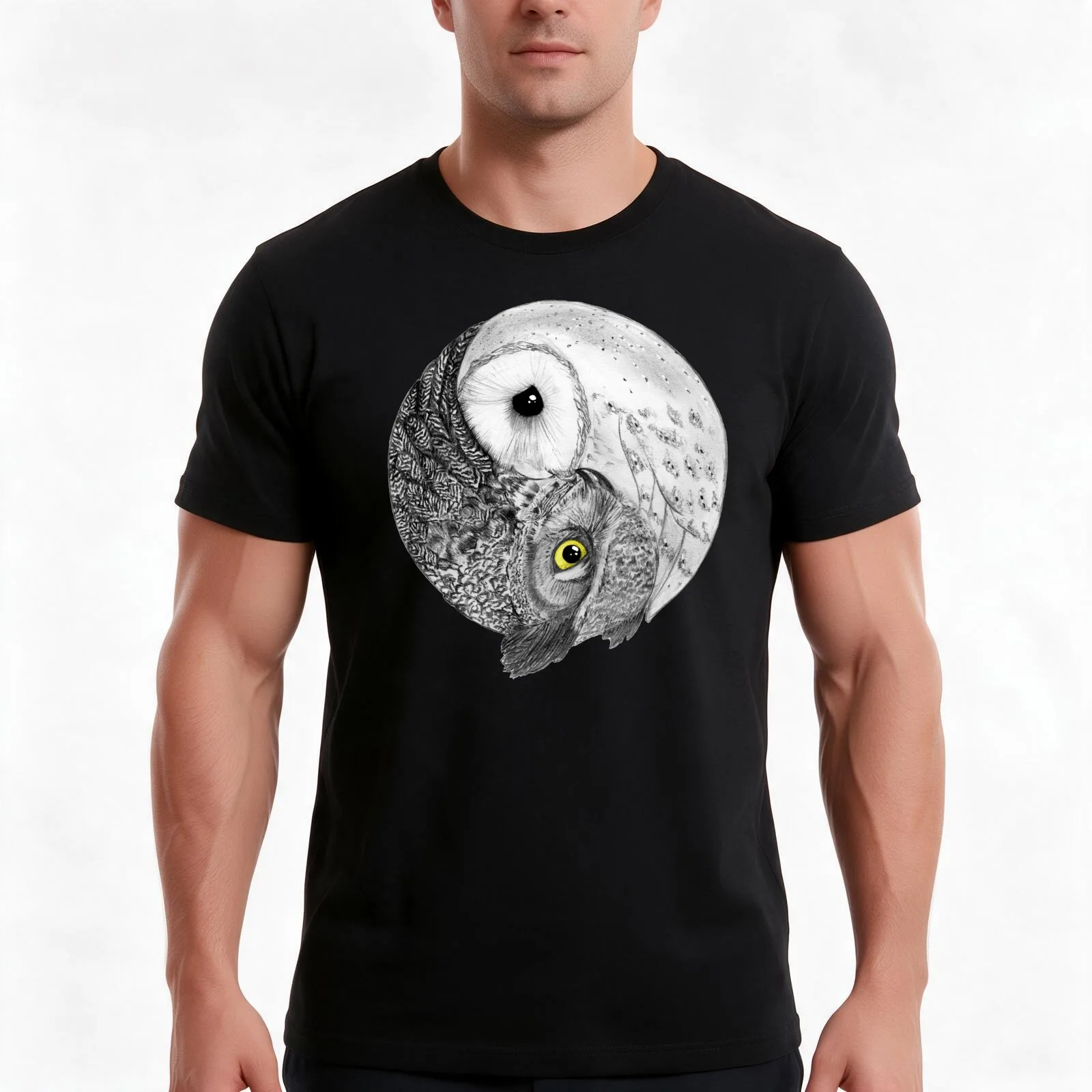Balance T-Shirt, Summer Casual Cotton Tee, Oversized Streetwear Tops, Vintage Graphic Print, Loose Fit Short Sleeve, 100% Cotton
