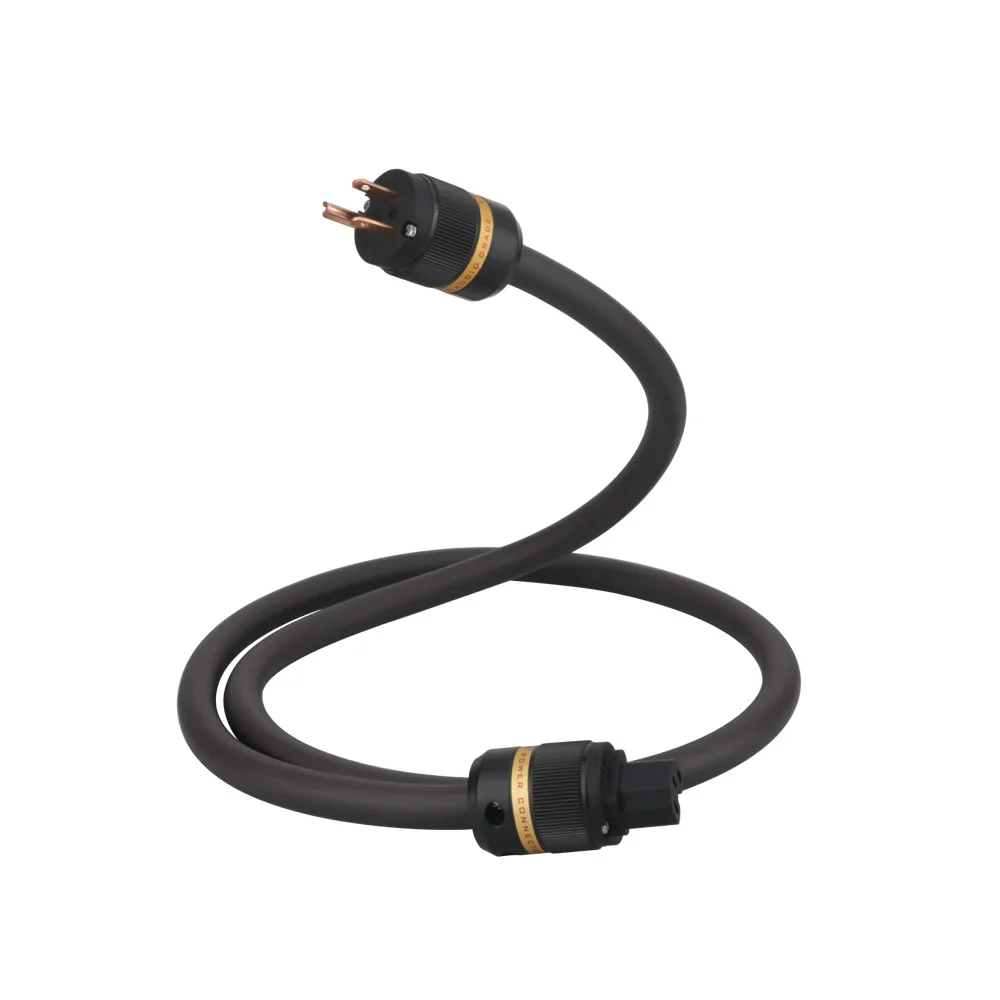 Viborg VP1606 OFC RISR 6mm Square US HIFI Power Cable with Pure Copper Power Plug Audiophile Quality