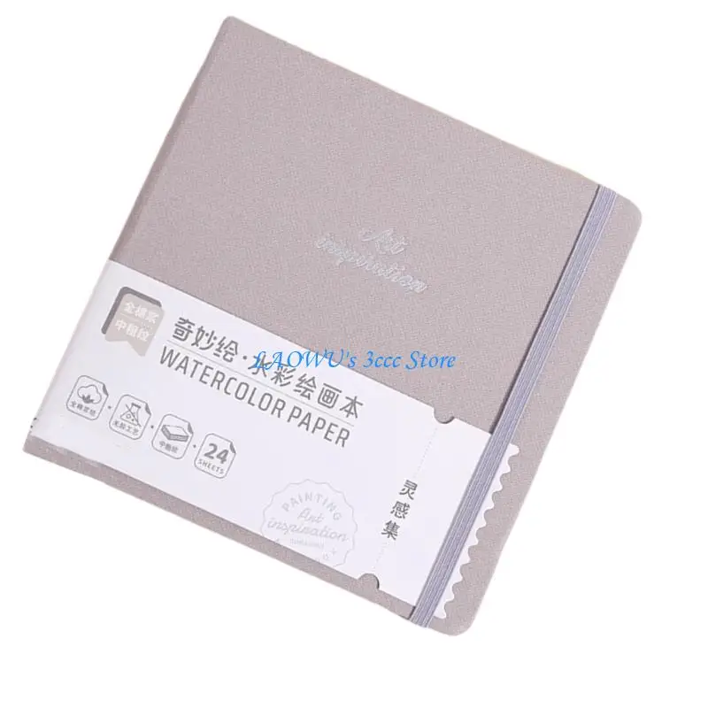 Y8AD Travel Watercolor Journal 24 Hojas Papel algodón algodón Sketchbochbook