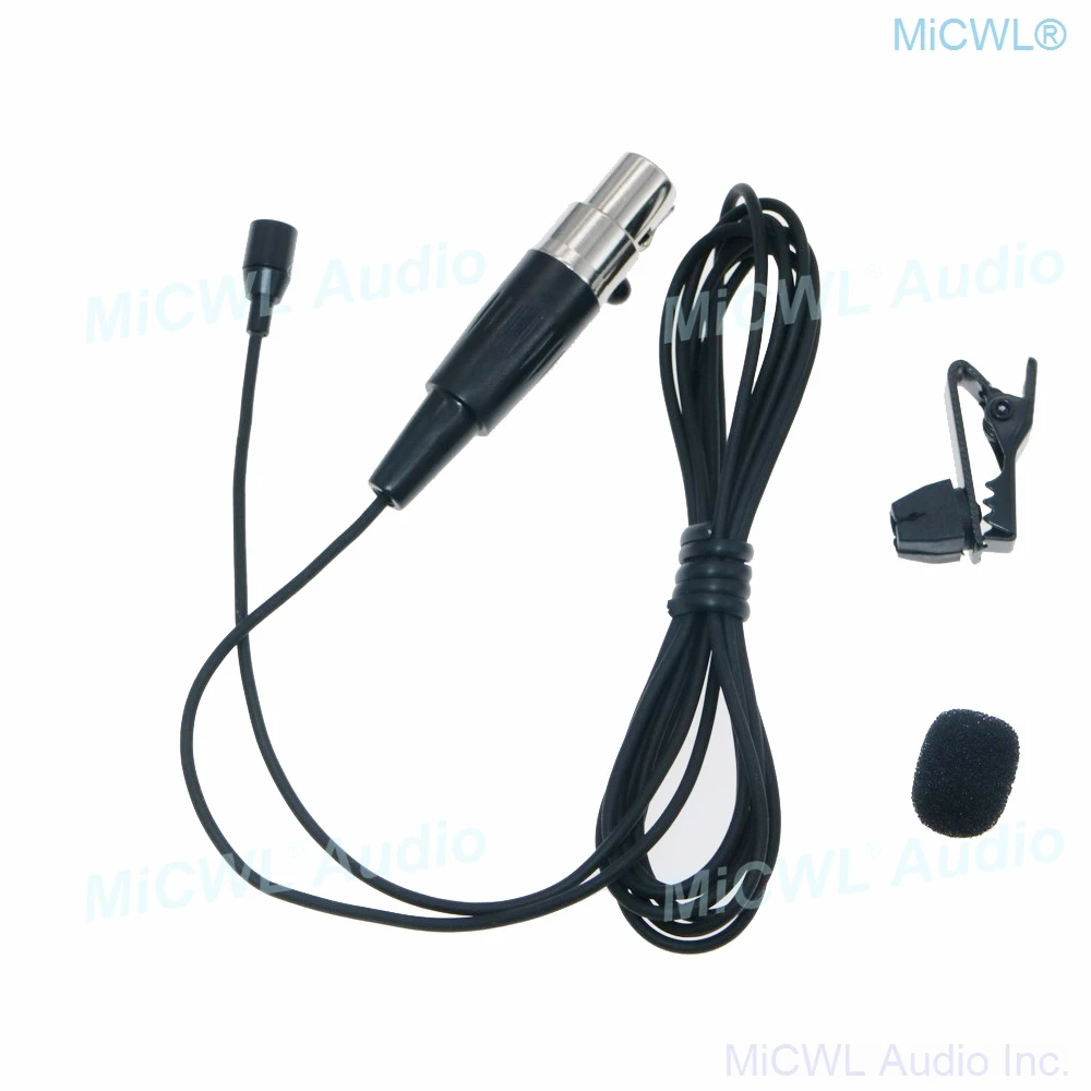 TPLEX20 Black Omni Capsule Mini Clip-On Lavalier Microphone For Shure ULX SLX PGX QLX AD4D ULXD Wireless TQG TA4