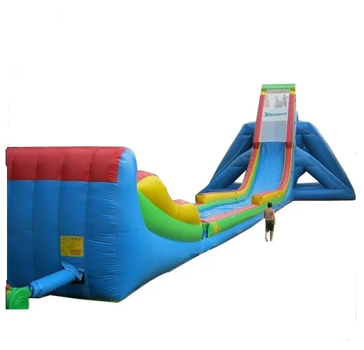 Inflatable long slide for adult