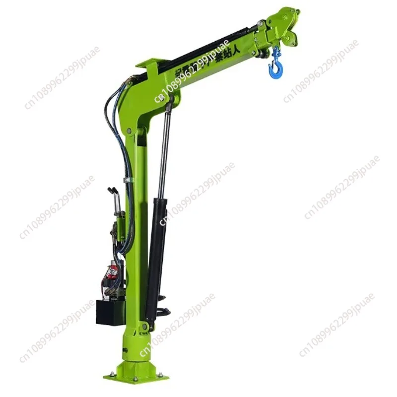 2 Ton 12V Electric Hydraulic Mini Truck Crane Foldable Remote Control Mobile Lifting Hoist For Construction Pickup Truck