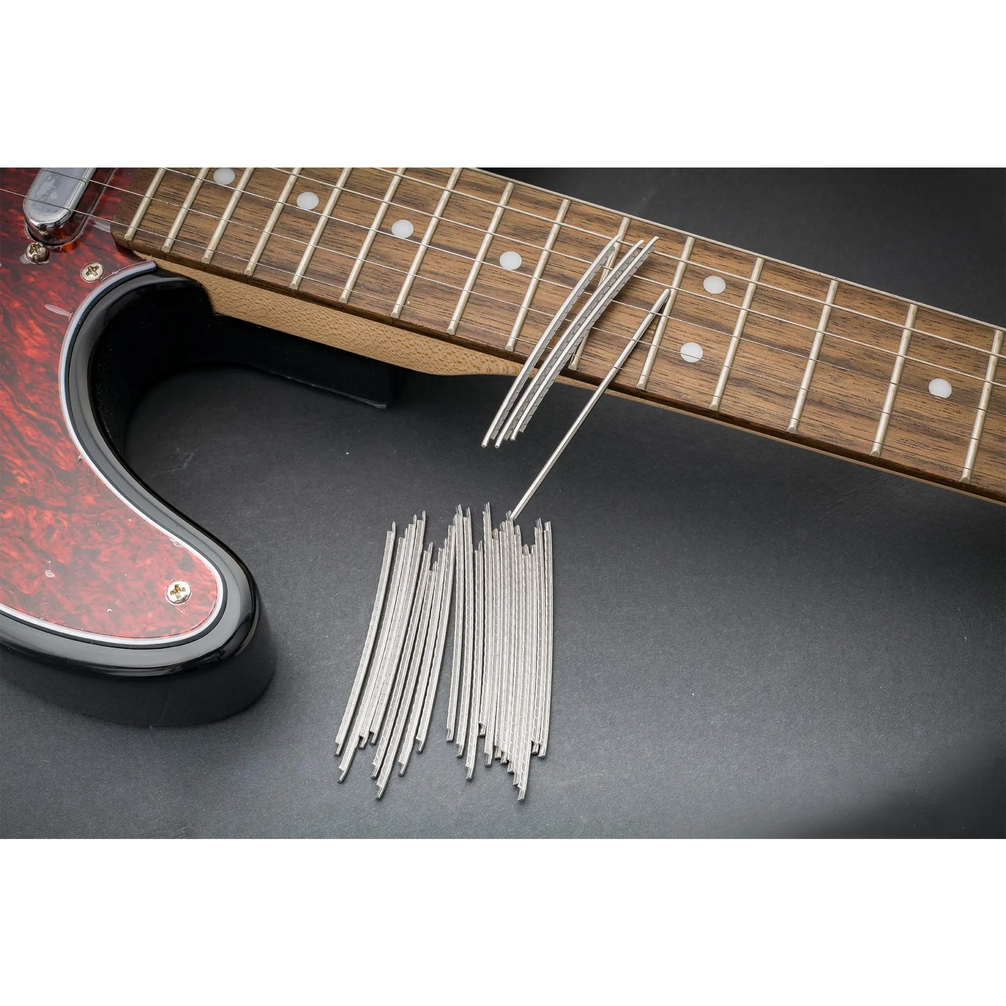 Musiclily Set kabel Fret Jumbo gitar 24 Fret 2.9mm dasar baja tahan karat, krom