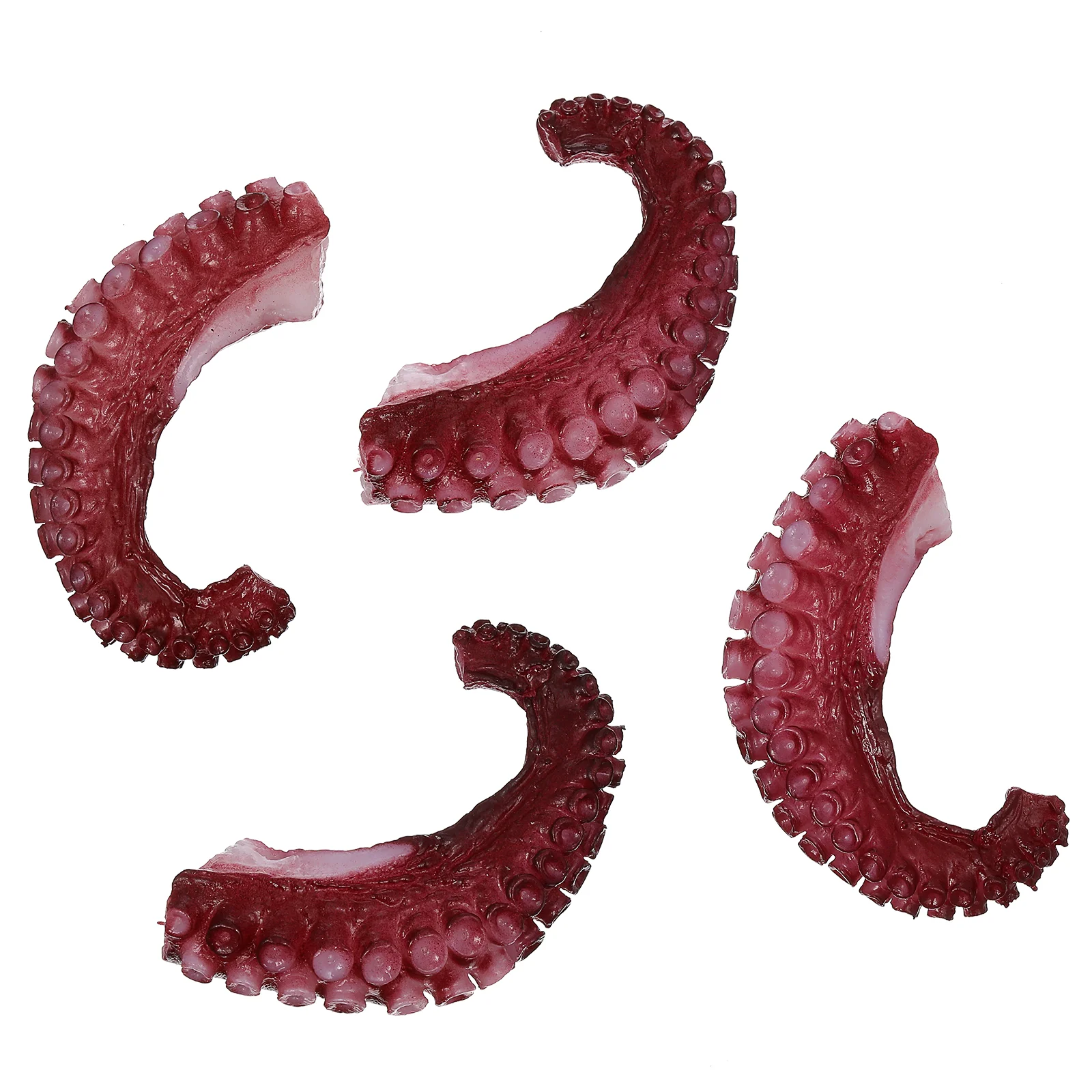 4 Pcs Model Simulation Food Baby Sea Animal Toys Octopus Claws Ocean Pvc Tentacles Plush Party Decors Fake