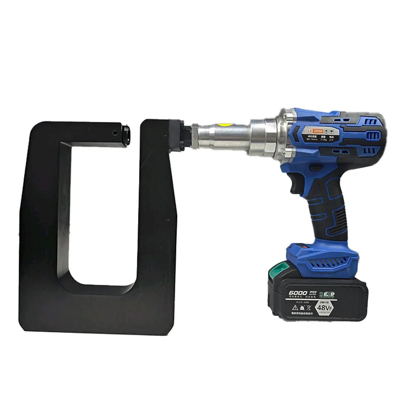 LX-20080 Portable Hydraulic Punching Machine 200mm Throat Depth Rapid Hydraulic Hole Puncher Dies Angle Iron Channel