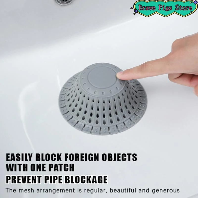 [HM]Silicone Sink Drain Filter Hair Catcher Anti Clog Flexible Mesh Stopper For Bathroom Bathtub Kitchen Sink Waste Pipe Block