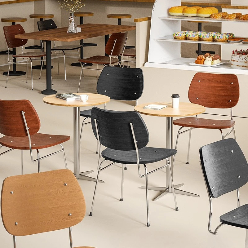 Nordic Solid Wood Dining Home Restaurant Hotel Back Chair Modern Simple Dining Table Chair Stool