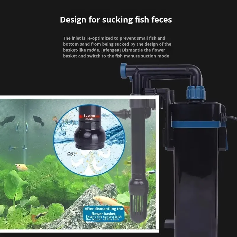 

Aquarium Fish Tank Filter up to 30/40/50/60 Gallon Tank Quiet Operation for Both Fresh Water and Salt Water Energy Saving 4.5W