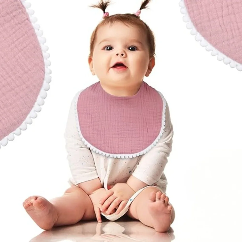 

High Quality Soft Teething Bib Absorbent 360 Degree Wrap Saliva Towel Comfortable Flounce Bandana Drool Bibs Boys Girls