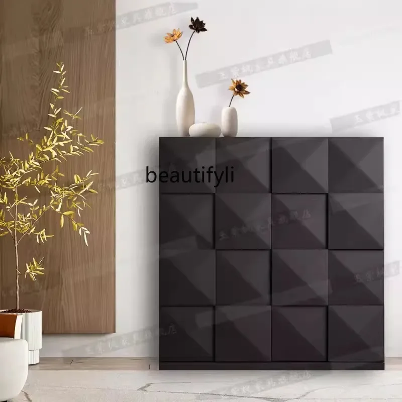 

Light Luxury Entrance Cabinet Home Modern Minimalist Creative Living Room Solid Wood Tea Designer Sideboard CabinetAsmt09