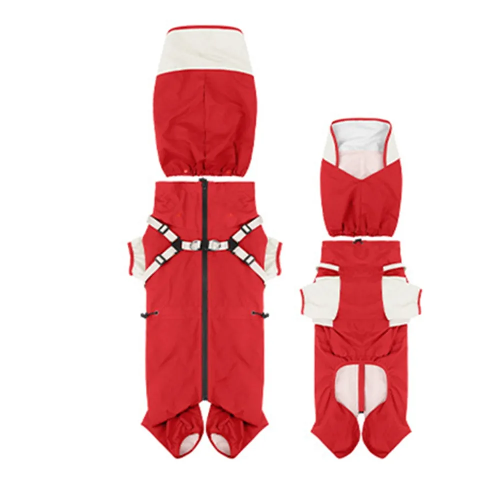 

Waterproof Pet Dog Raincoat Four Legged Clothing Lightweight Dog Rain Jacket Breathable S-XXL Outdoor Dog Raincoat Summer Season