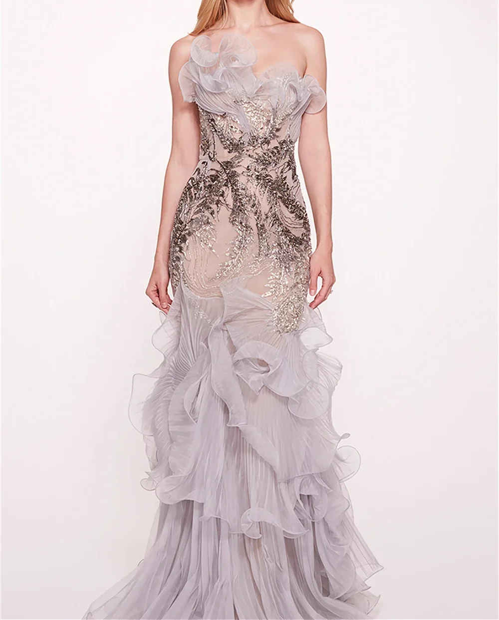 

Luxurious Strapless Evening Dresses Classic Sleeveless Bride Gown Elegant Floor Length A-Line Prom Dress Customized