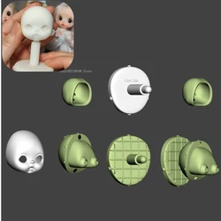 New Upgraded Resin 8 Points Ob11 Handmade Softtaova Head Face Shell Craniotomy Mold DIY Hand Made Doll Model Tool Resin Mold