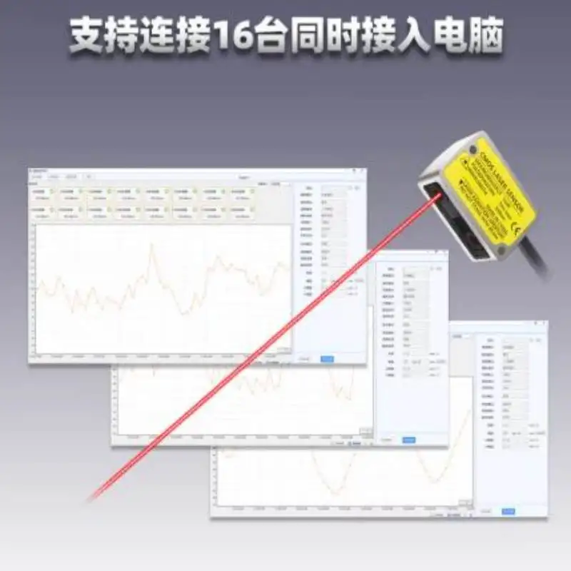 Chinese   Displacement Sensor 0.01mm High Precision Ranging Switch Analog Induction RS485   Ranging