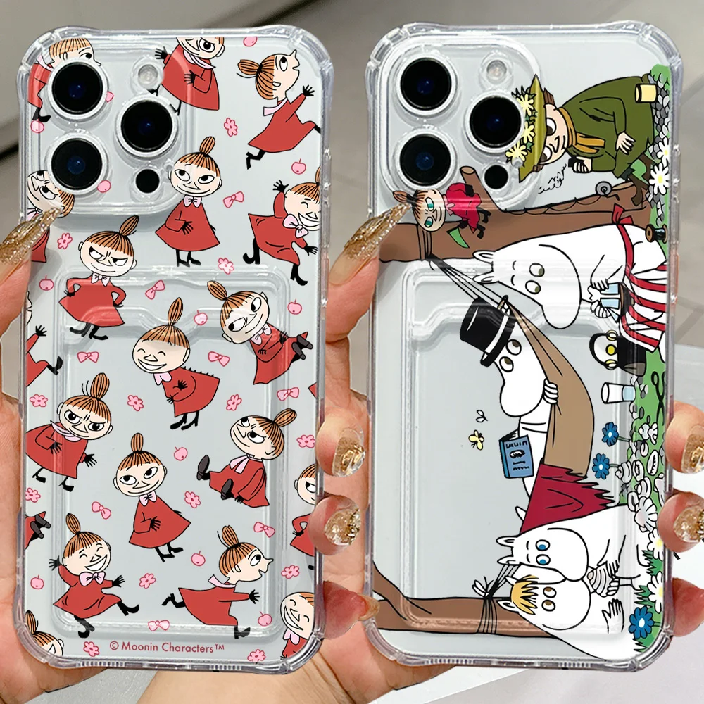 NEW Cartoon M-Moomins Cute Card Hold Phone Case For Samsung Galaxy S26 S25 S24 S23 S22 S21 S20 FE Edge Plus Ultra M33 M53 M54 5G
