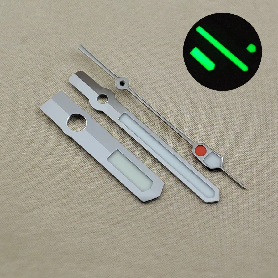 NH35 Hands NH36 Hands Green Luminous Watch Pointer Silvery Pins Watch Accessories Suitable For NH35 NH36 Movement