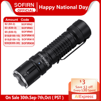 Sofirn SC33 XHP70.3 HI LED Flashlight Tactical 5200lm Powerful 21700 USB C Rechargeable Torch with Tail E-switch Outdoor Light