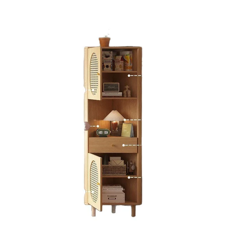 French antique sofa side cabinet, storage rack corner rack, fashion ornament floor-to-ceiling corner cabinet bookcase