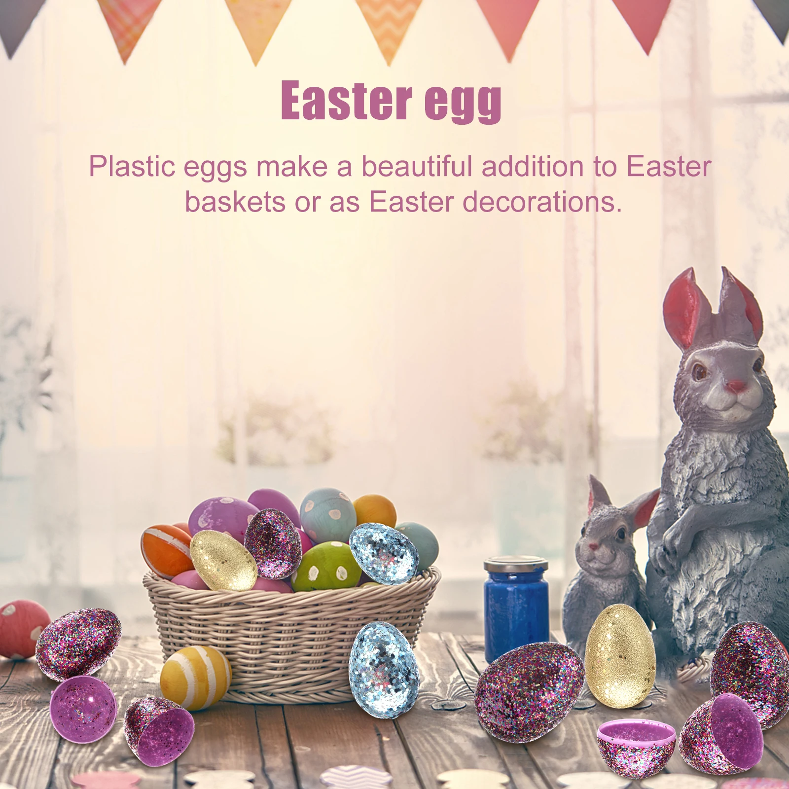 

18pcs Plastic Easter Eggs Colorful Diy Eggshell Party Decoration Supplies For Empty Easter Accessories