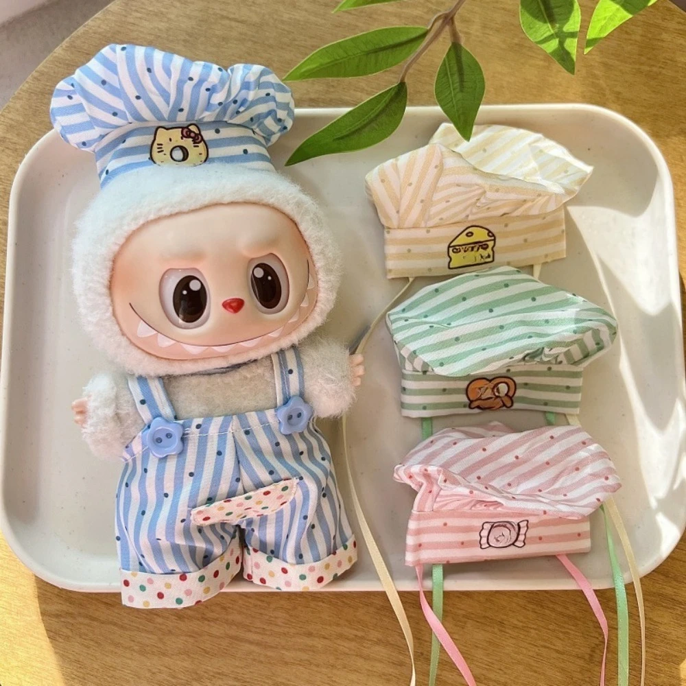 

Одежда для куклы Labubu 15/17 см, милая шляпа шеф-повара, нарядные аксессуары для кукол, сидячая вечеринка, подарок на Рождество, день рождения, игрушки