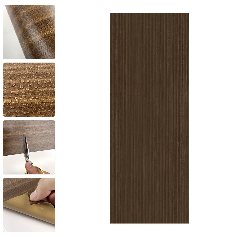 

1pcs Waterproof Pvc Floor Sticker Wood Grain Peel Stick Flooring For Bedroom Kitchen Bathroom Office Decorative Tile Planks