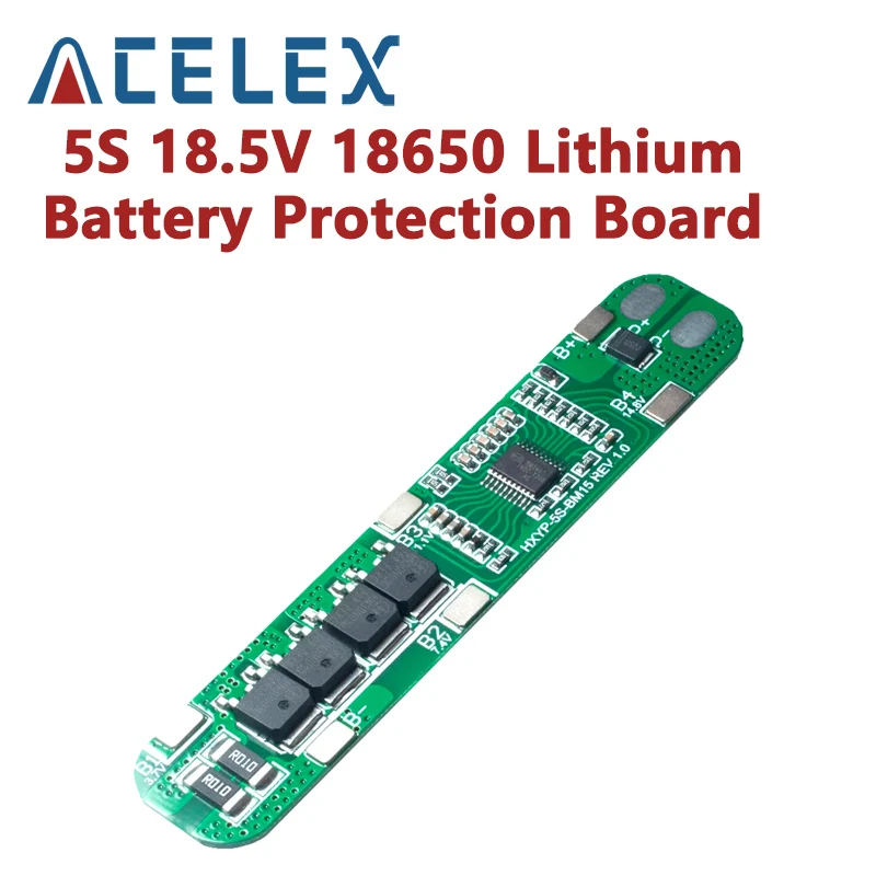 5S 18.5V 18650 Lithium Battery Protection Board Anti-overcharged over-discharge 21V Solar Lighting Li-ion Lipo 5 Pack 15A 25A