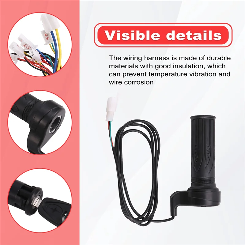 2025 Trend36v 1000W Electric Scooter Brush Controller +Throttle+Accelerator+Lock Kit For Electric Bike/Electric Scooter